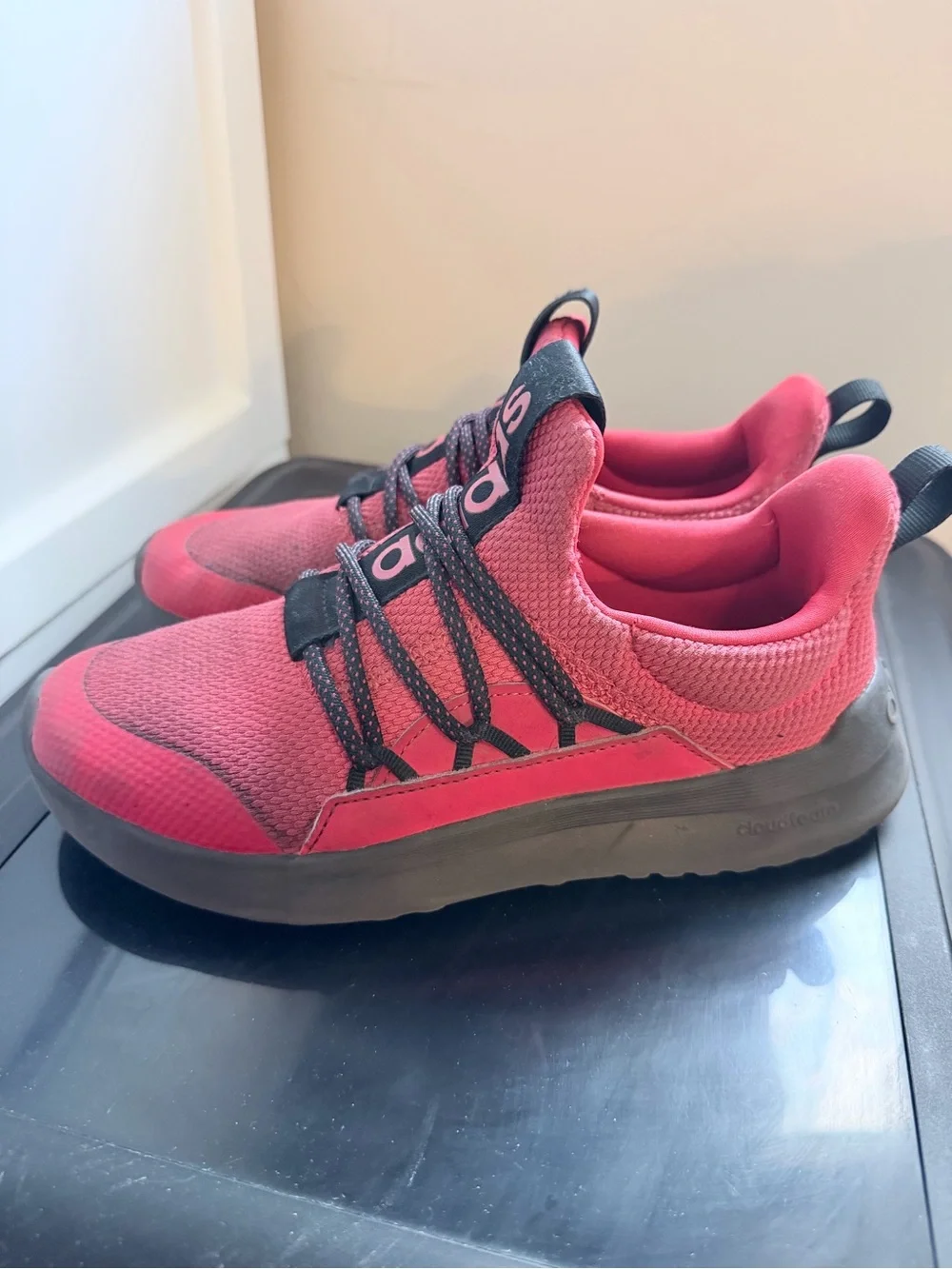 Adidas Kids Red Slip-On Athletic Sneakers Lite Racers